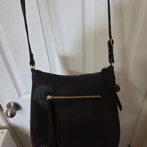 Margot Black Crossbody Bag with Gold Accents